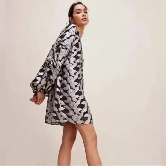 NWOT Jen's Pirate Booty/Free People Rising Star Metallic Mini Dress XS - Picture 3 of 11